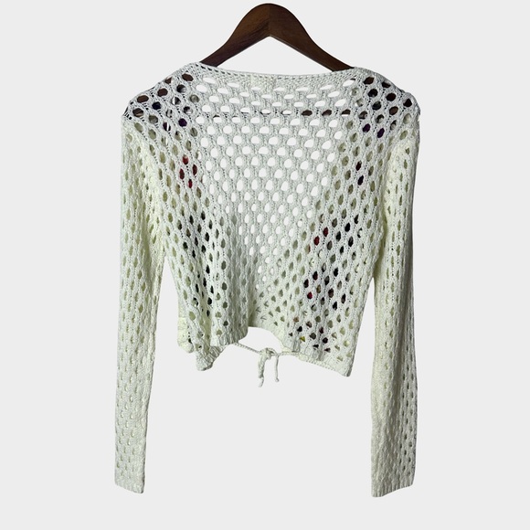 Granny Square Crochet Cropped Cardigan Fairycore Boho Festival Hippie Small - Picture 6 of 12